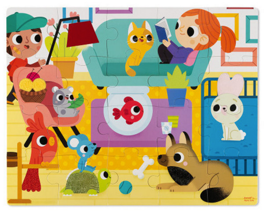 Puzzle tactile - Animaux domestiques (20 mcx)