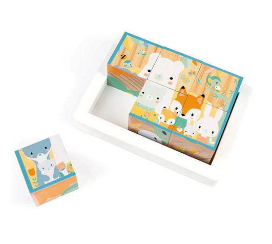 Puzzle de 6 cubes en bois