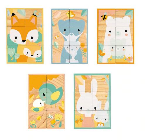 Puzzle de 6 cubes en bois