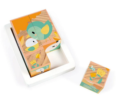 Puzzle de 6 cubes en bois
