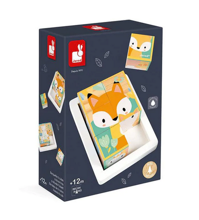 Puzzle de 6 cubes en bois