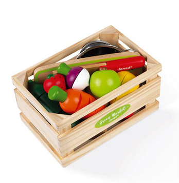 Fruits et légumes à découper en bois - Maxi Set