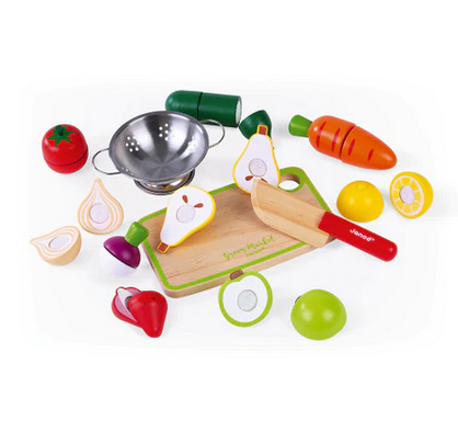 Fruits et légumes à découper en bois - Maxi Set