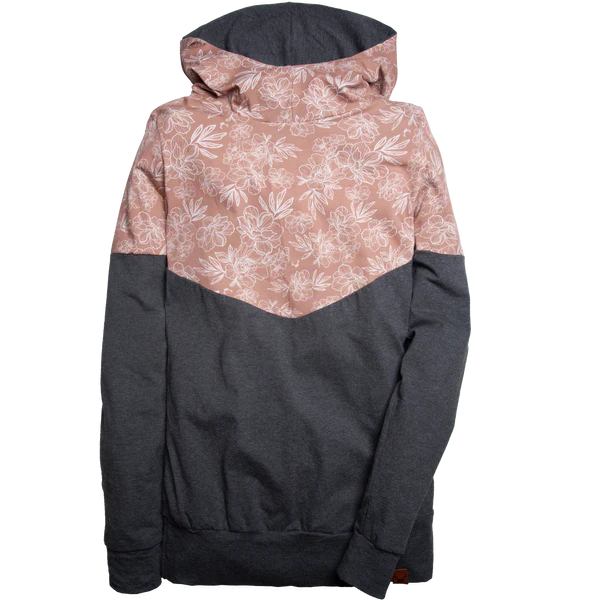 Hoodie maternité/ allaitement 3 en 1 fleurs ROSE