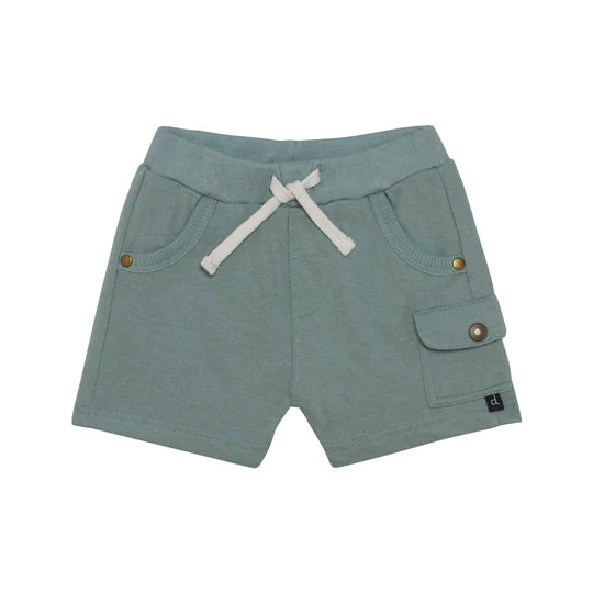 Short en french terry vert chinois D30S25
