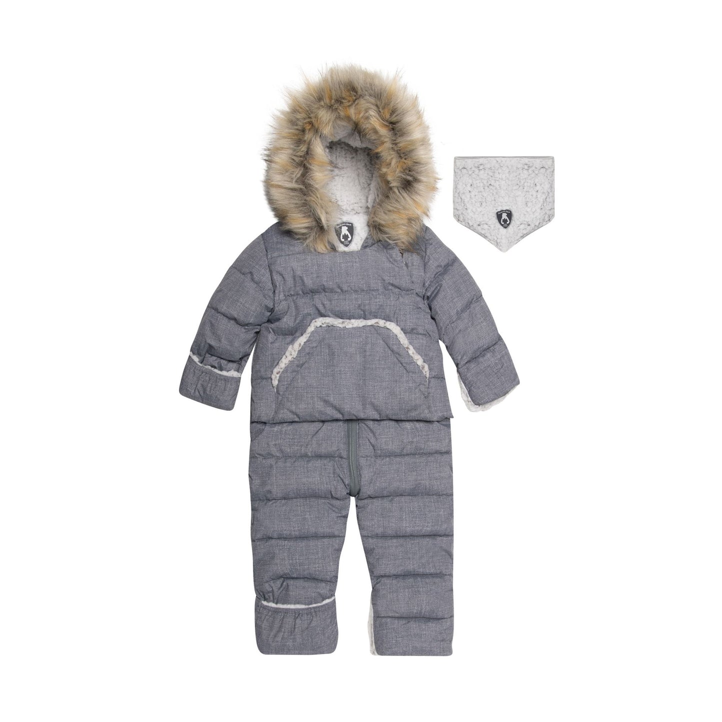 Habit de neige pour bébés une pièce gris E10B701