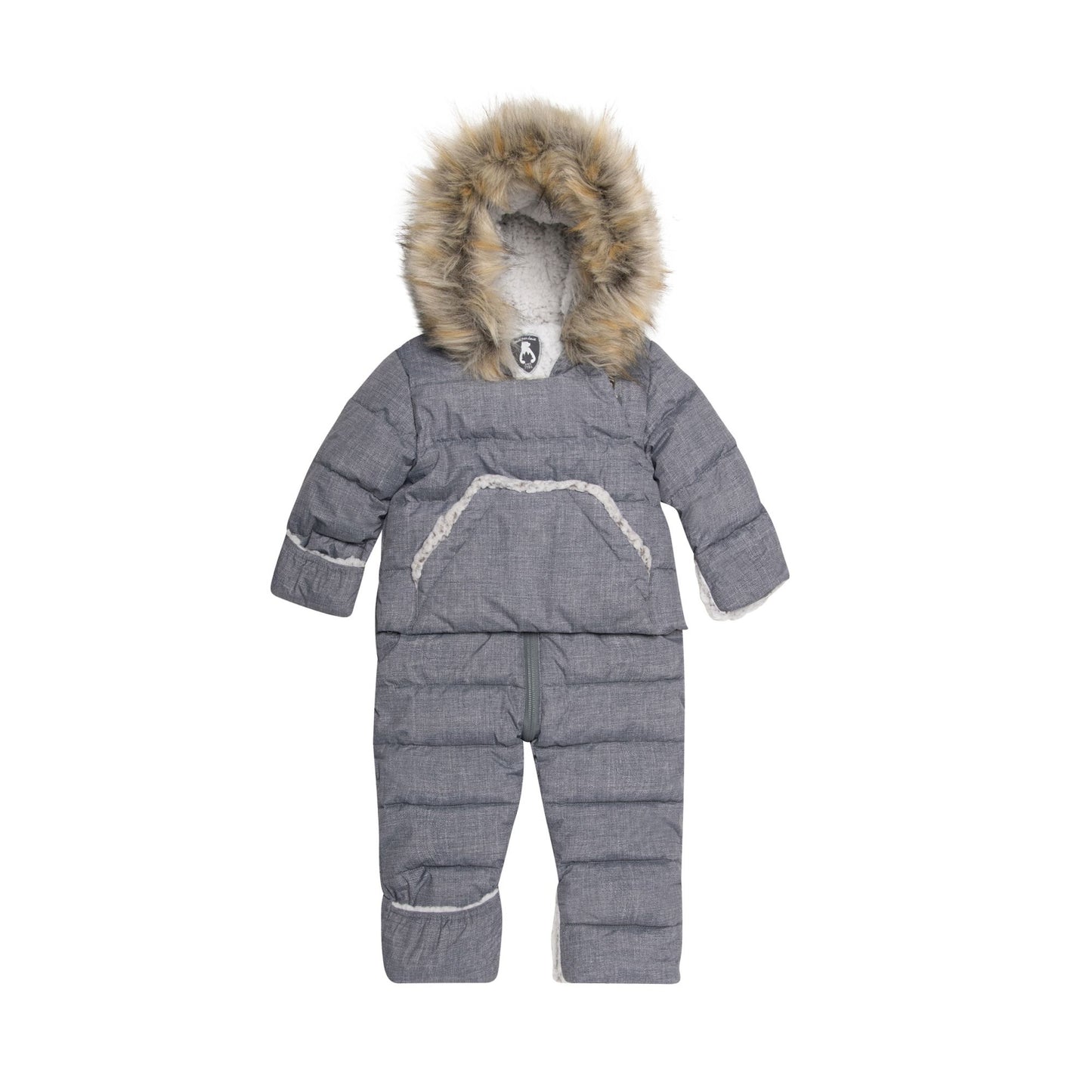Habit de neige pour bébés une pièce gris E10B701