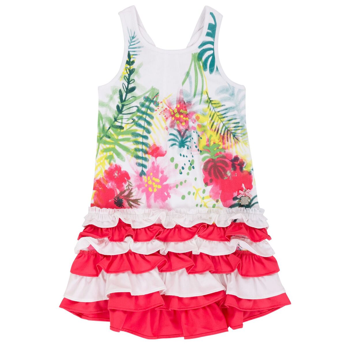 Robe Fleurs corail I93