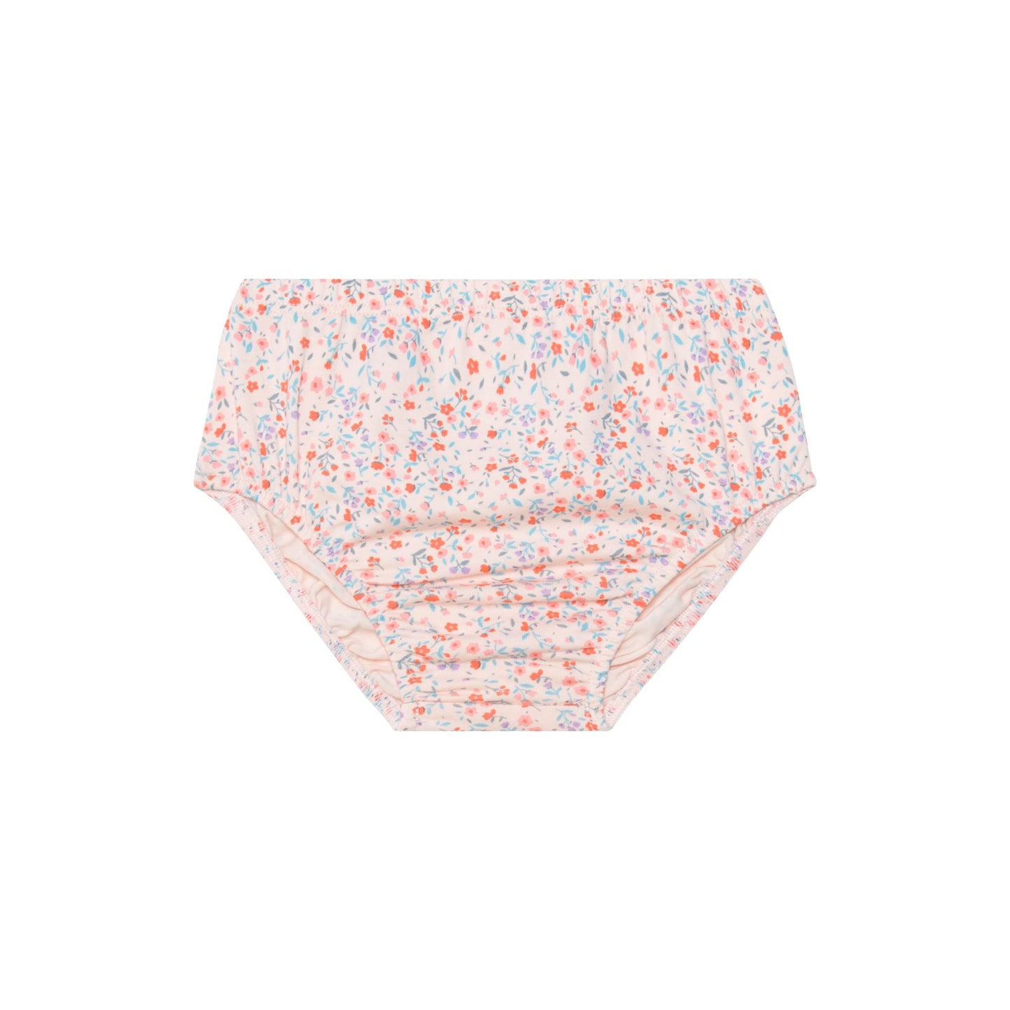 Ensemble robe et culotte rose avec imprimé de petites fleurs en coton biologique E30A10