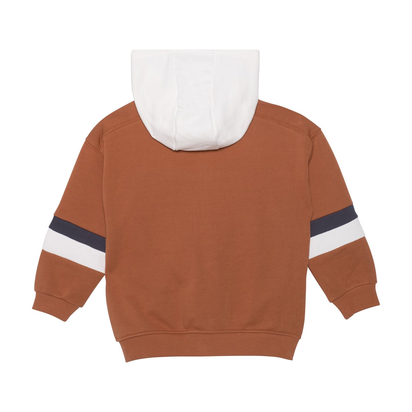 Boutique Petites Fleurs - Cardigan à capuche en molleton français caramel E30U33 - Deux par Deux