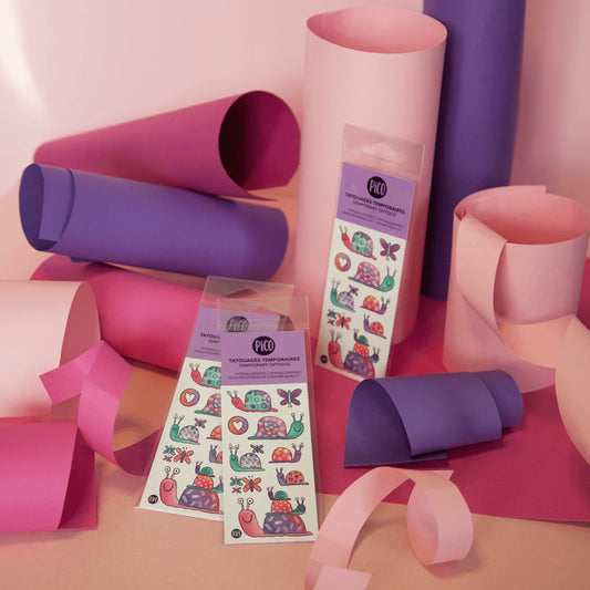 Boutique Petites Fleurs - Tatouage temporaire Margot l'escargot et ses amis/ pico-288