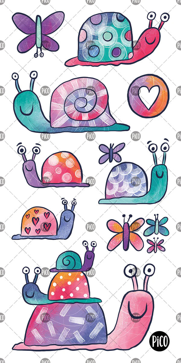 Boutique Petites Fleurs - Tatouage temporaire Margot l'escargot et ses amis/ pico-288