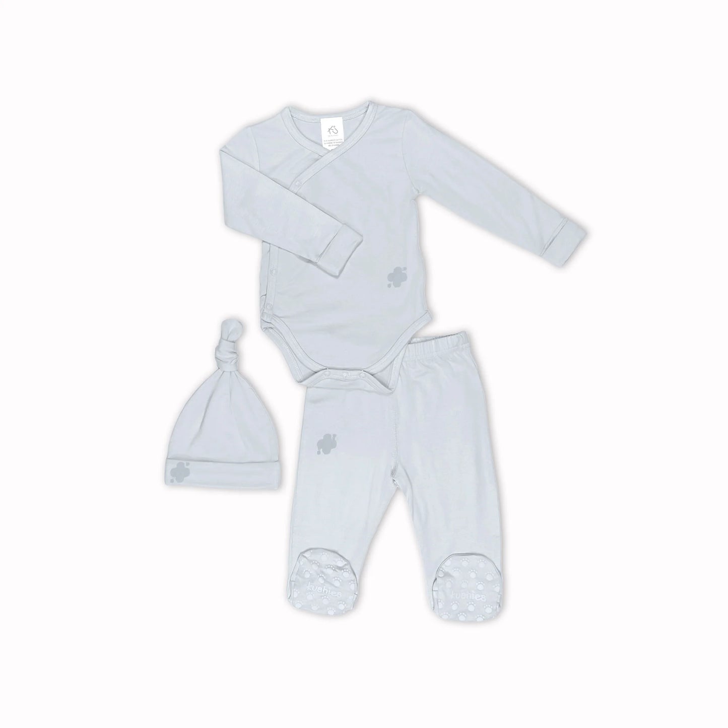 Boutique Petites Fleurs - Ensemble pour bébé 3 pièces komfies Bleu de Kushies