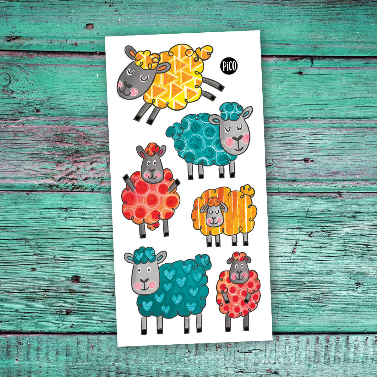 Tatouage temporaire Les moutons sauteurs / pico-316