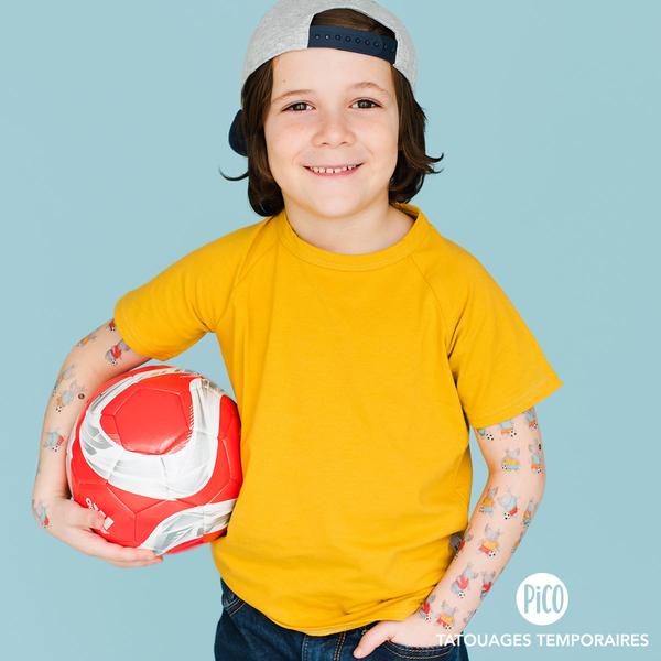 Tatouage temporaire Rico le joueur de Soccer / pico-224