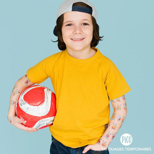 Tatouage temporaire Rico le joueur de Soccer / pico-224