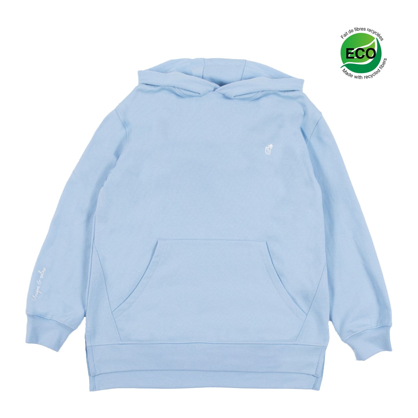 Chandail long à capuchon Bleu pâle S22L50-03