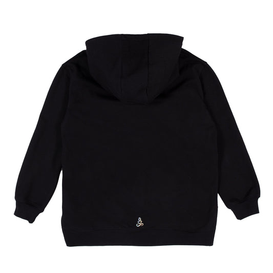 Chandail long à capuchon Noir ado/adulte S22L500-03