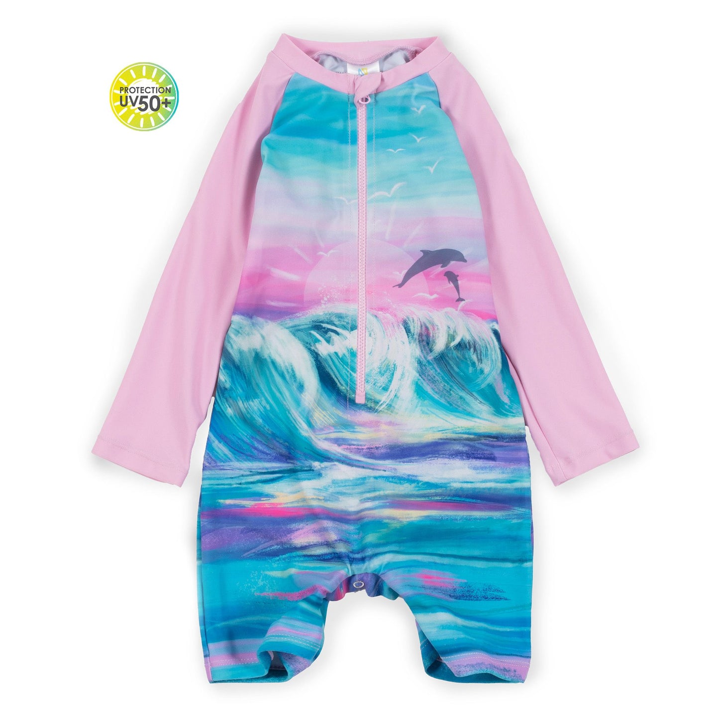 Maillot uv pour bébé à manche longue Vagues S23S316-1