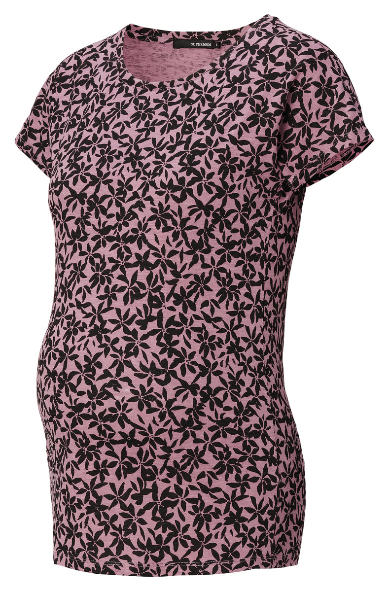 Supermom T-shirt Black Flower 1270013 VENTE FINALE