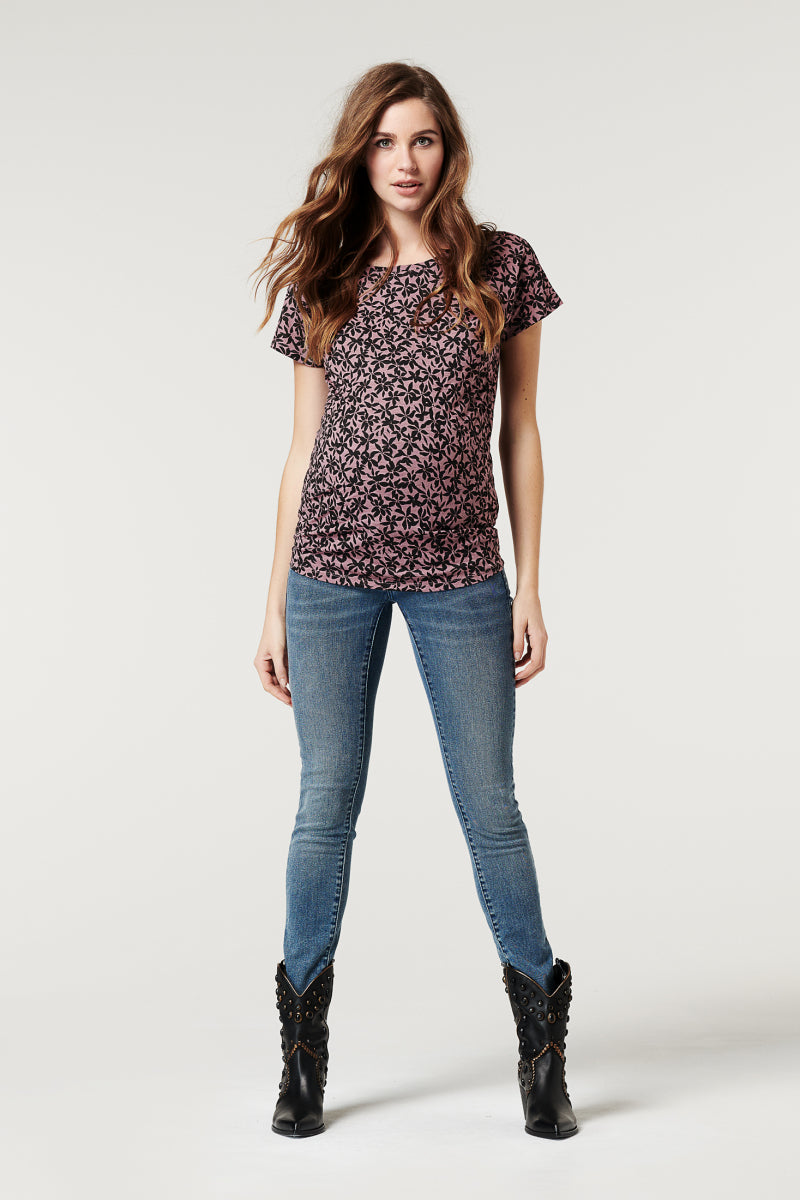Supermom T-shirt Black Flower 1270013 VENTE FINALE