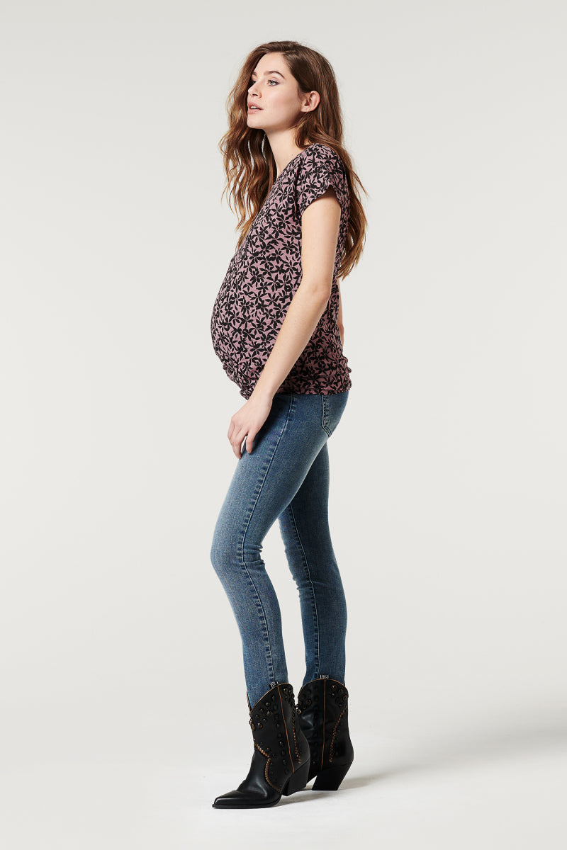 Supermom T-shirt Black Flower 1270013 VENTE FINALE