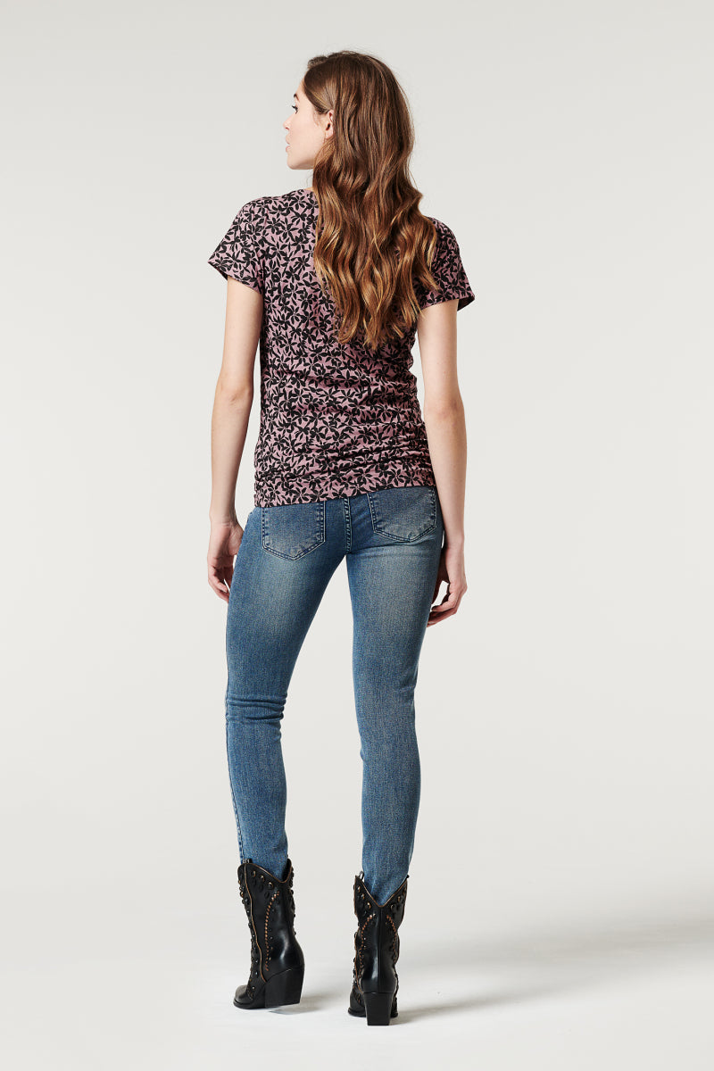 Supermom T-shirt Black Flower 1270013 VENTE FINALE
