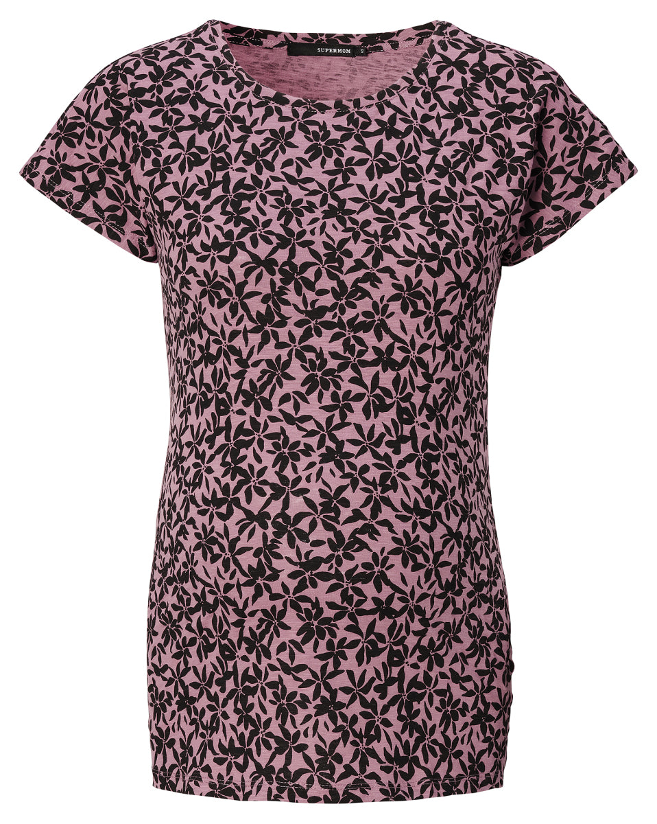 Supermom T-shirt Black Flower 1270013 VENTE FINALE