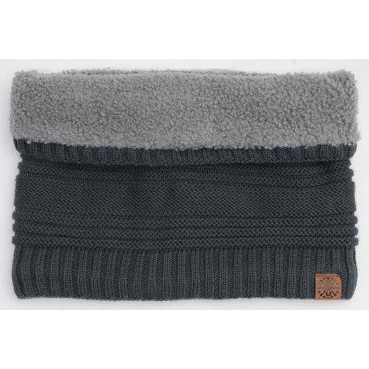 Cache-cou en tricot Kaki Calikids W2055