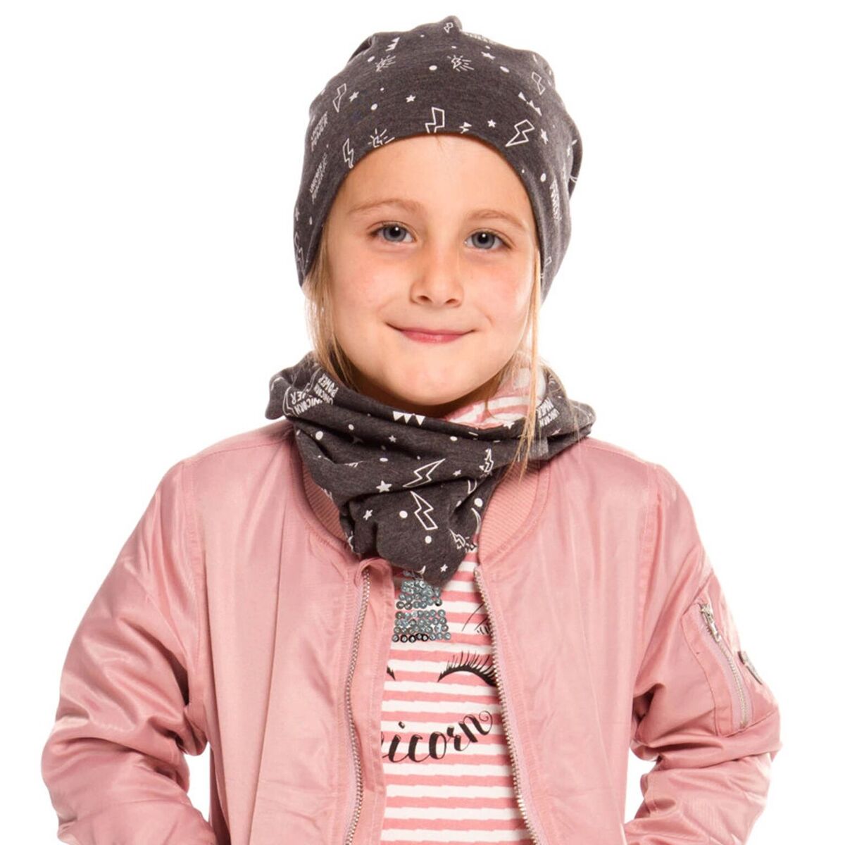Ensemble tuque et foulard réversible A30FAC