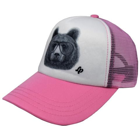 casquette ours rose L&p