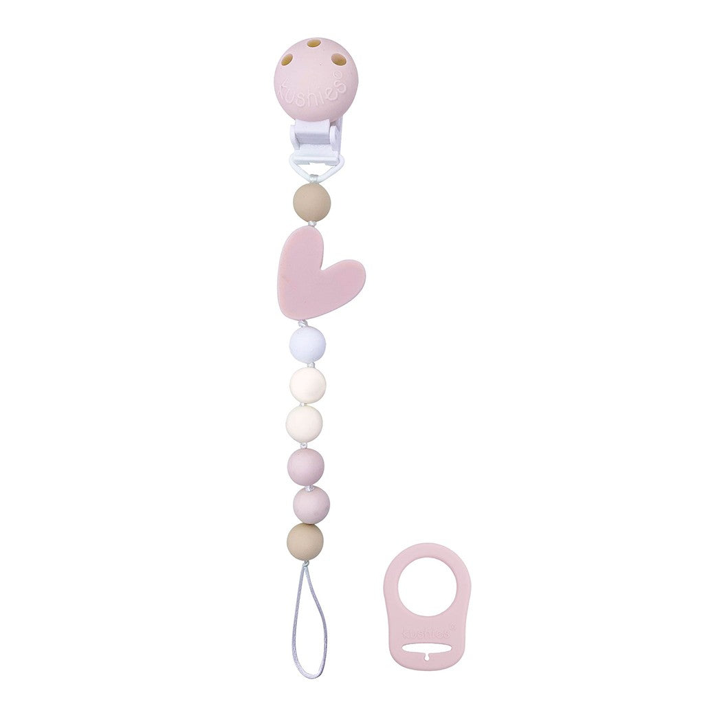 Attache-suce en silicone – Coeur rose