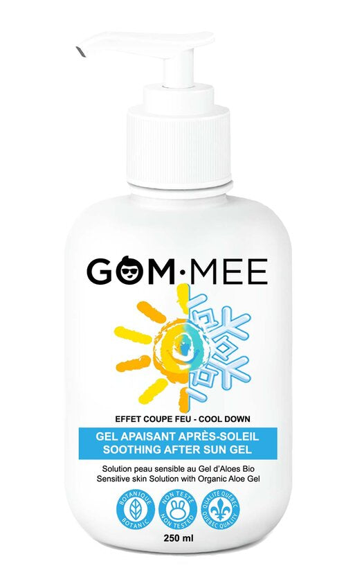 GEL APAISANT APRÈS-SOLEIL HYPOALLERGÉNIQUE PEAU SENSIBLE ENFANT ADULTE 250 ML | GOMMEE