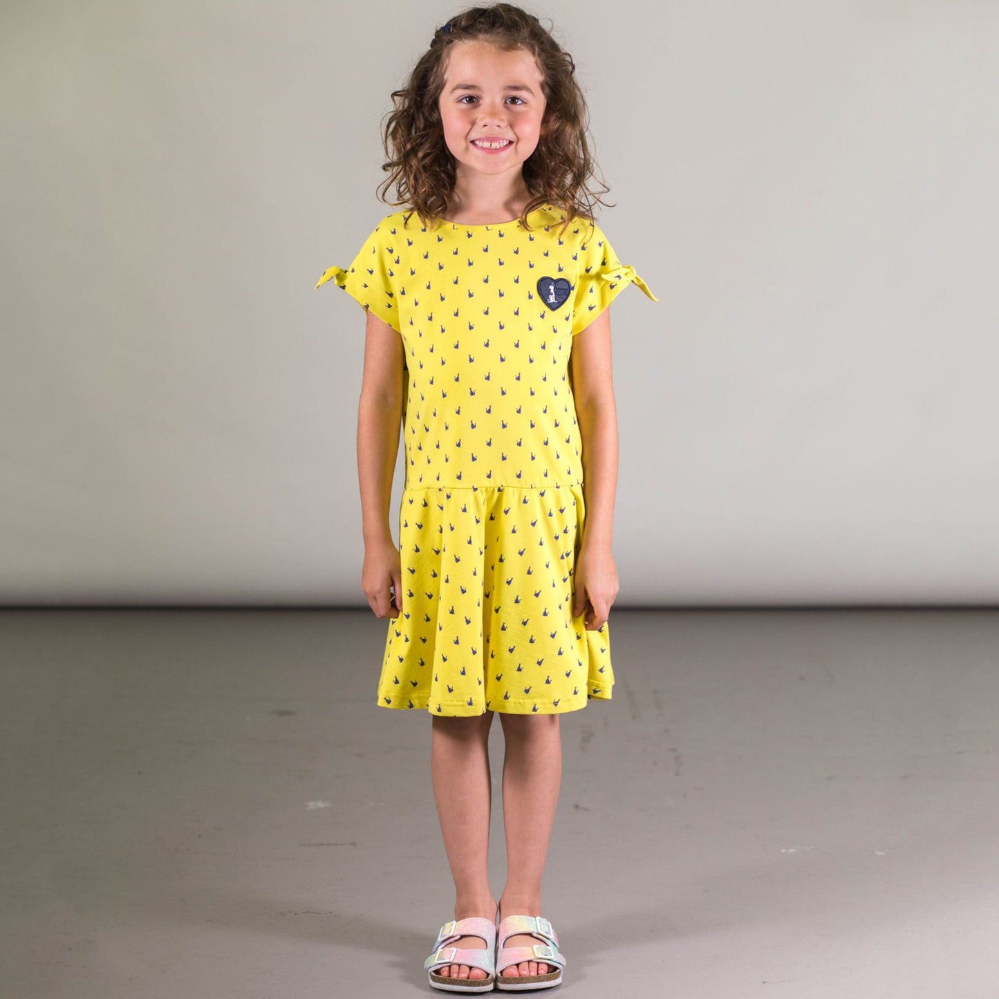 Robe Jaune imprimée Kangourou C30H91
