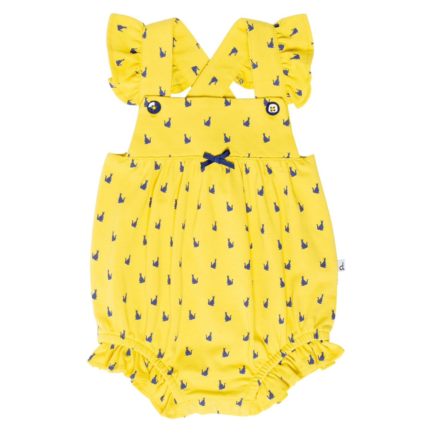 Barboteuse jaune imprimée Kangourou C30HH40