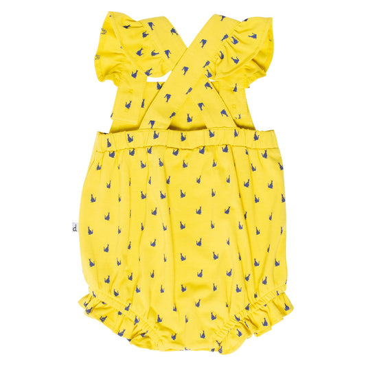 Barboteuse jaune imprimée Kangourou C30HH40