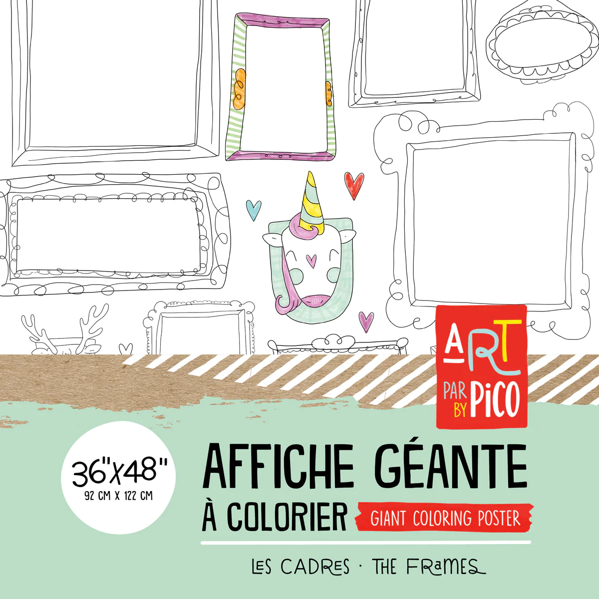 Boutique Petites Fleurs - Coloriage Géant - Les cadres pico-500 - Picotatoo