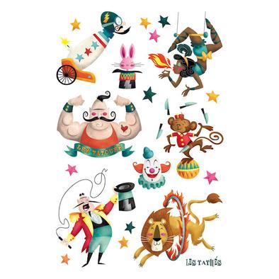 Tatouage temporaires Le cirque / LES TATOUÉS