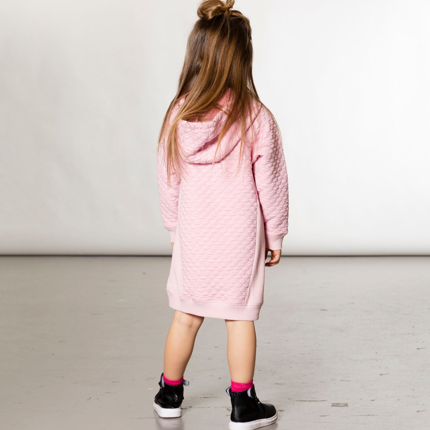 Robe Matelassée à capuchon Avec Poche Rose pâle D20E95