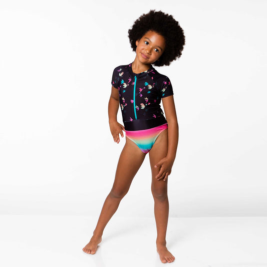 Maillot de bain 1 pièce oiseaux multicolores D30NG21