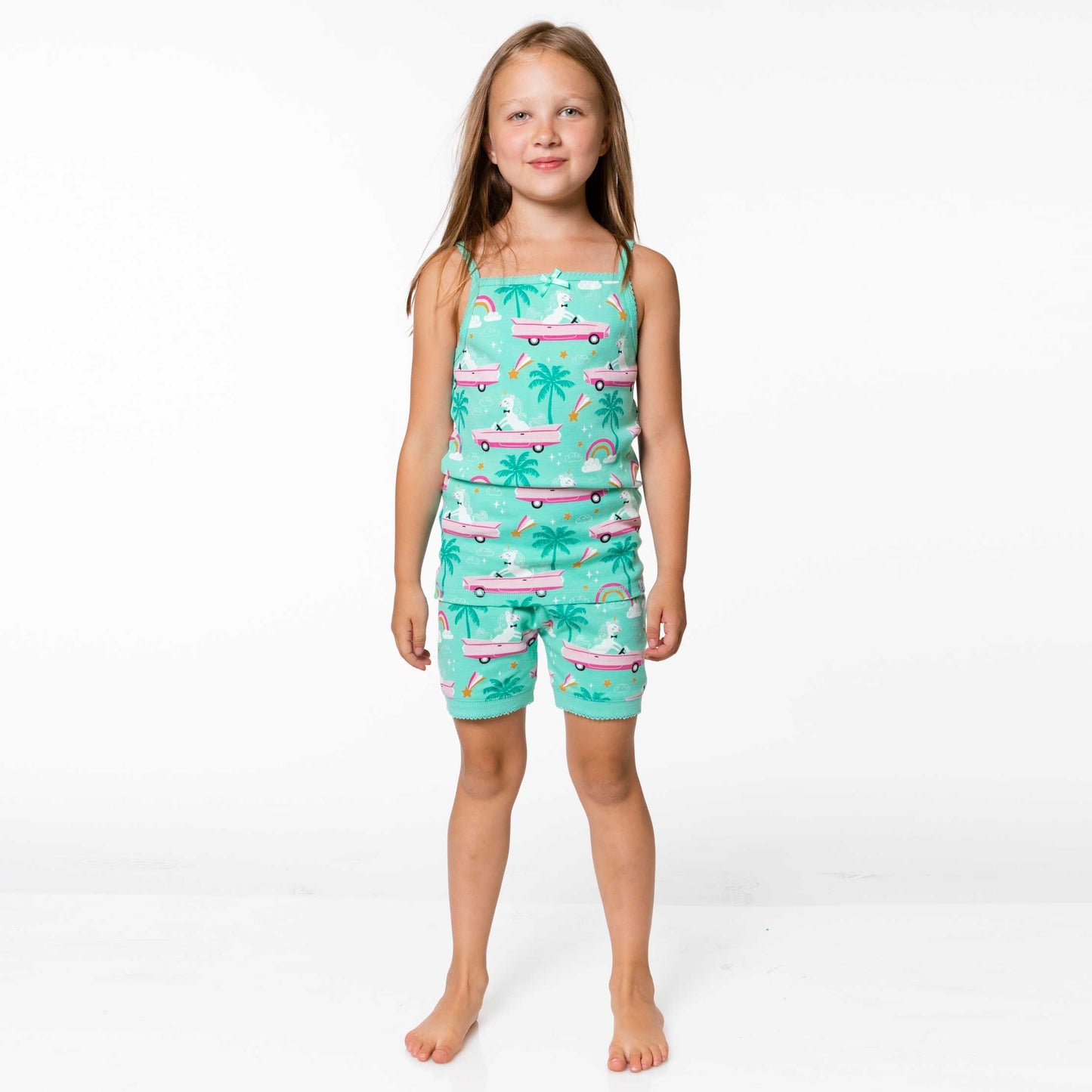 Boutique Petites Fleurs - Pyjama licorne en voiture D30PG14