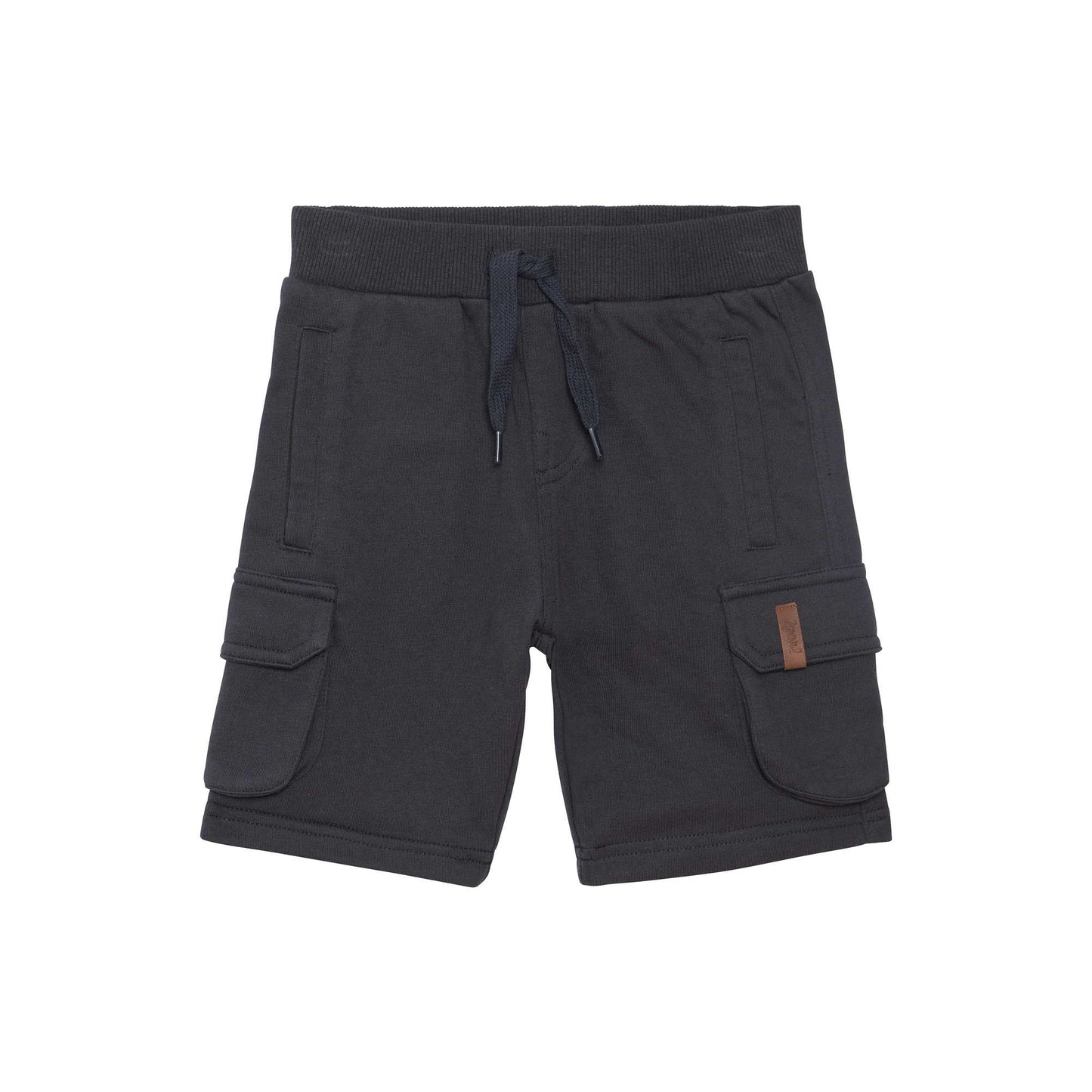 Bermuda en french terry gris foncé à poches cargo D30U25