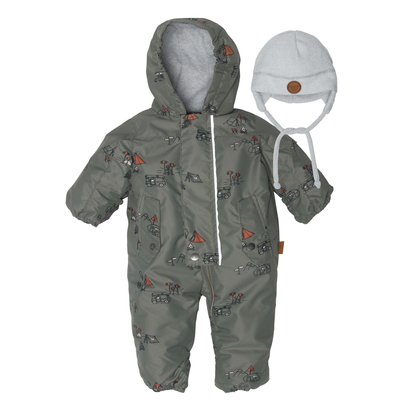 Ensemble d'extérieur 1 pc kaki imprimé camping pour bébé D30W65