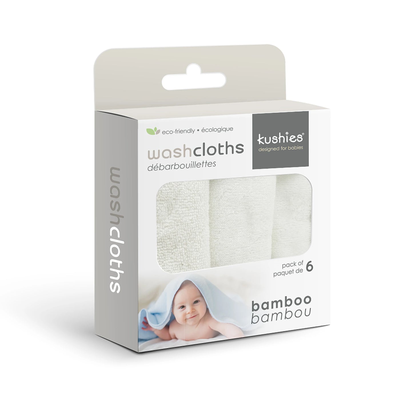 Débarbouillettes de bambou Kushies