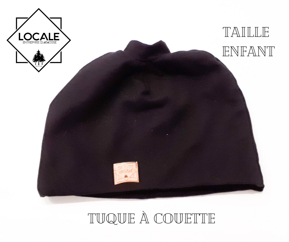 Tuque à couette ENFANT noire