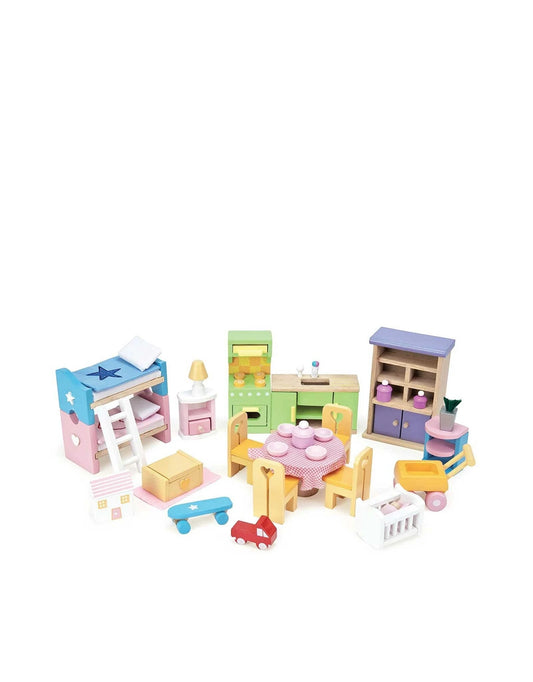 ENSEMBLE DE DÉPART DE MEUBLES POUR MAISON DE POUPÉE ME040