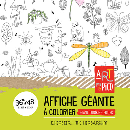 Boutique Petites Fleurs - Coloriage Géant - L'herbier pico-504 - Picotatoo