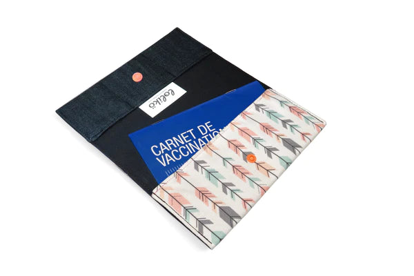 Boutique Petites Fleurs - Protège carnet de Santé Flèche corail Loliko