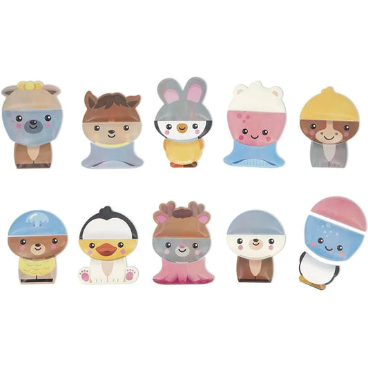 Boutique Petites Fleurs - Assortiment de bain ANIMAUX jeu de mix and match Janod