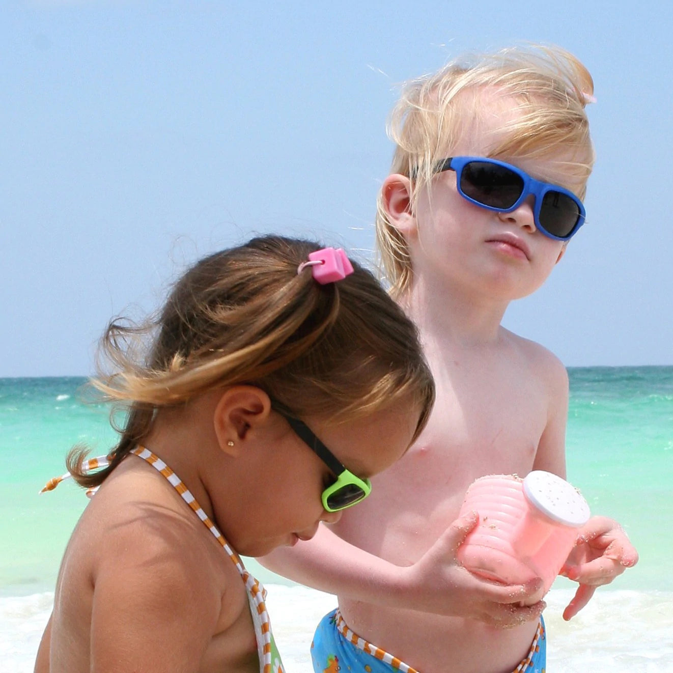 Lunette de soleil Kushies Bleue - enfant